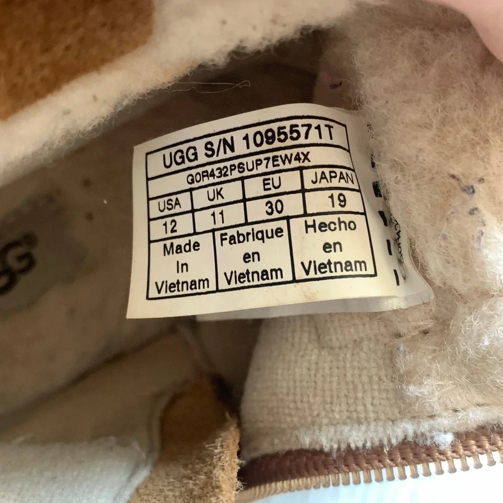 UGG Toddler Girls' Ramona Boots‎ Chestnut Suede Shearling Size 12